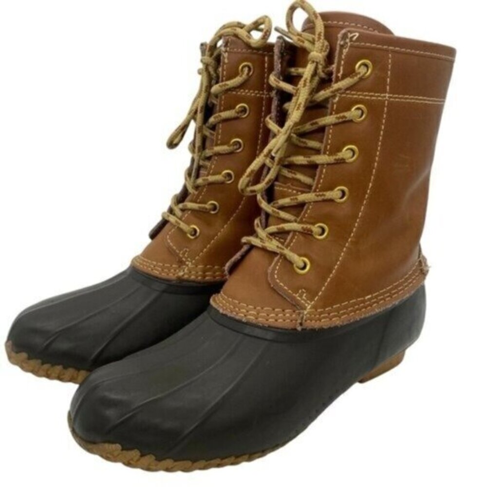 Khombu Women's Letty Leather Duck Boots Waterproof